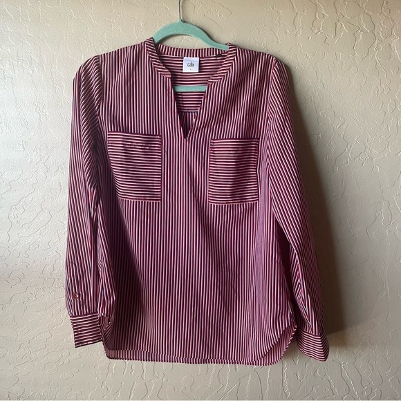 Cabi Franklin Red White and Blue Poet Blouse Tunic Neckline 5335 - Picture 4 of 9